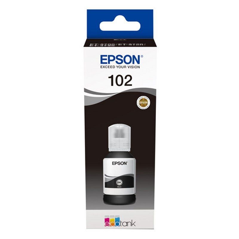 Cartouche d'encre Epson Botella Tinta Ecotank 102 noir