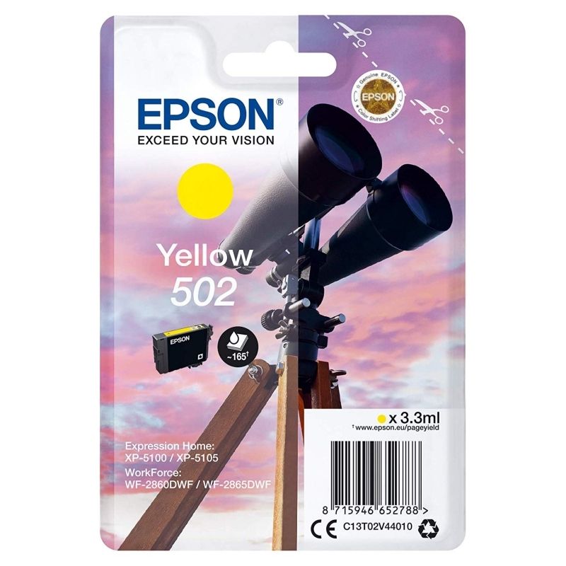 Cartouche d'encre Epson 502 jaune
