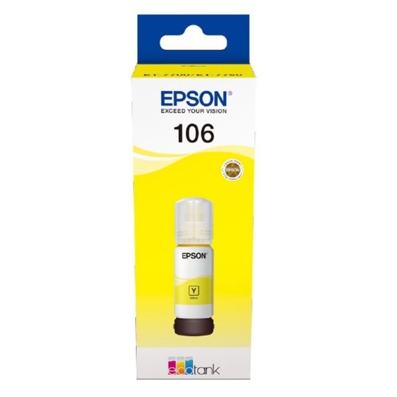 Cartouche d'encre Epson Botella Tinta Ecotank 106 jaune