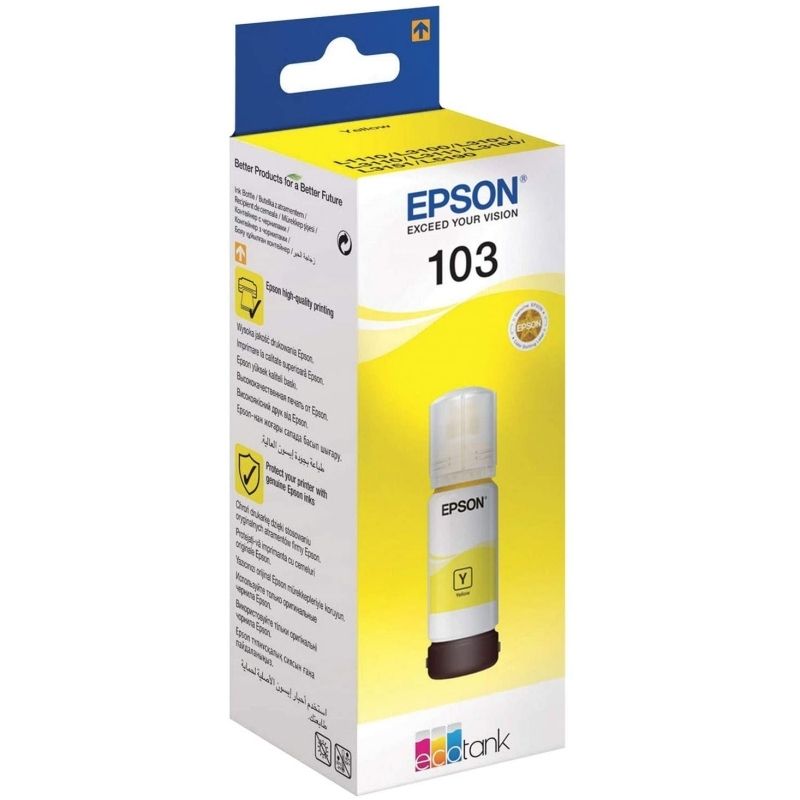 Cartouche d'encre Epson Botella Tinta Ecotank 103 jaune