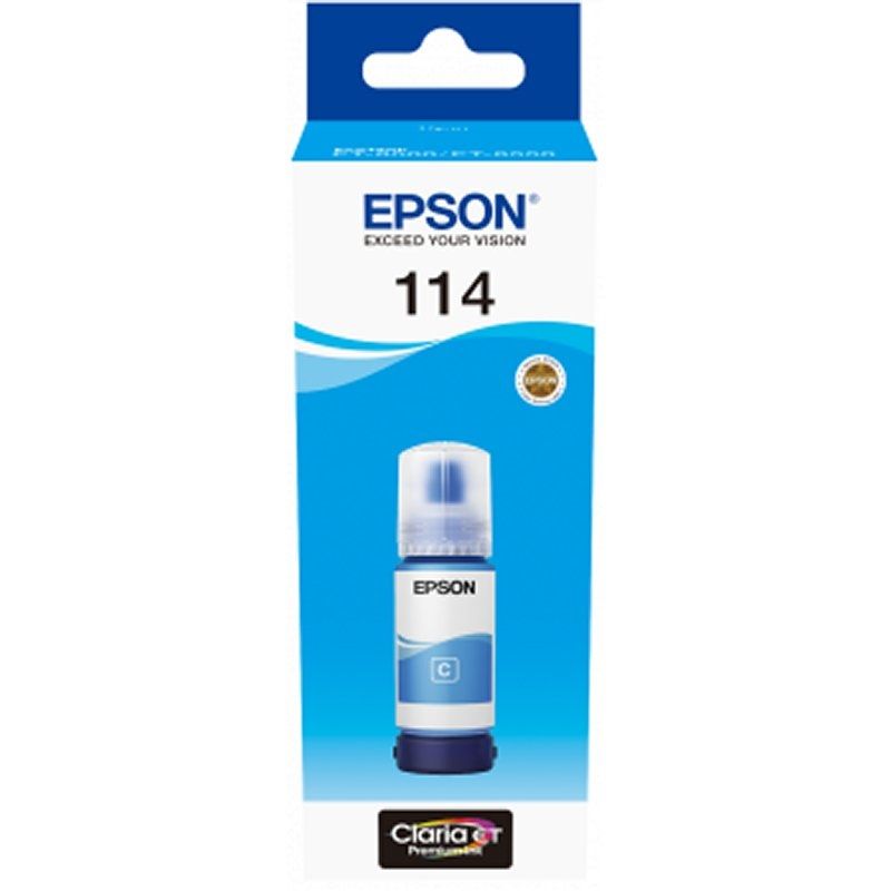 Cartouche d'encre Epson Botella Tinta Ecotank 114 Cyan