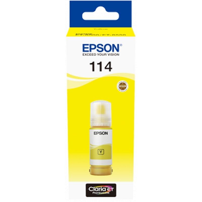 Cartouche d'encre Epson Botella Tinta Ecotank 114 jaune