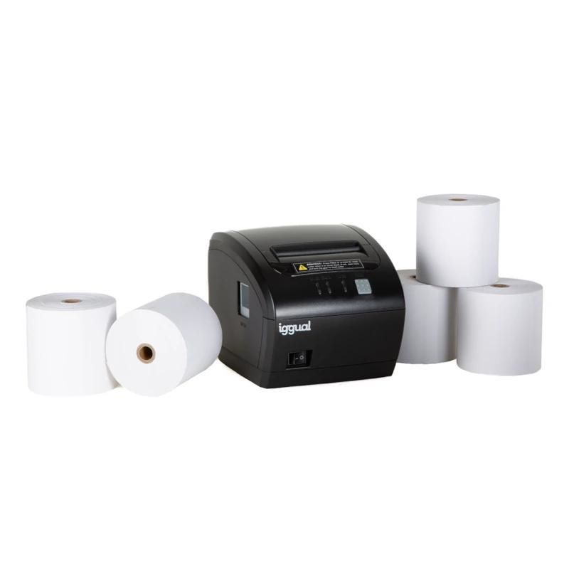 Printer iggual Kit impresora térmica tickets TP EASY 80 + 5 rollo