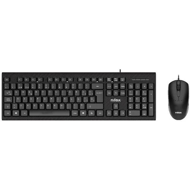 Conjunt de teclat i ratolí NILOX Kit Teclado+raton NXKME0011 Usb negre