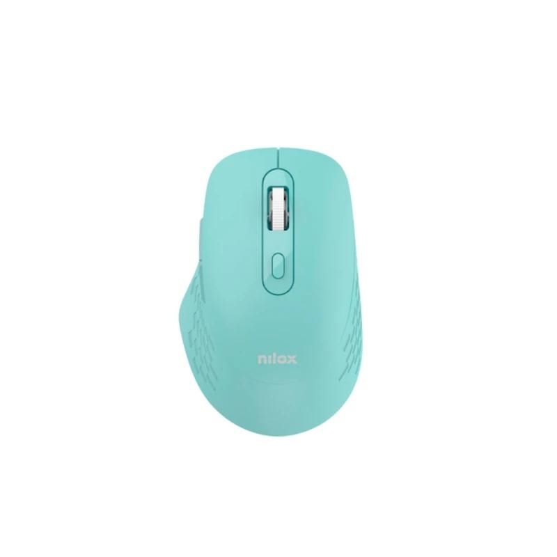 Souris NILOX Dual Wireless 1600dpi silen. Cyan