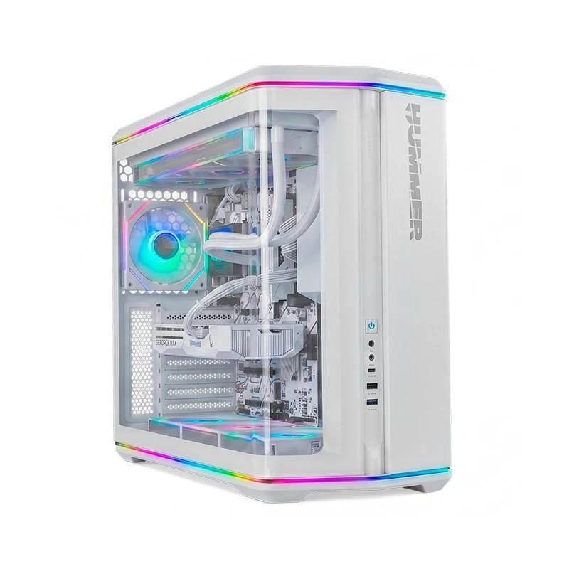 Boîtier d'ordinateur NOX ATX Hummer Anvil Cristal Curv blanc