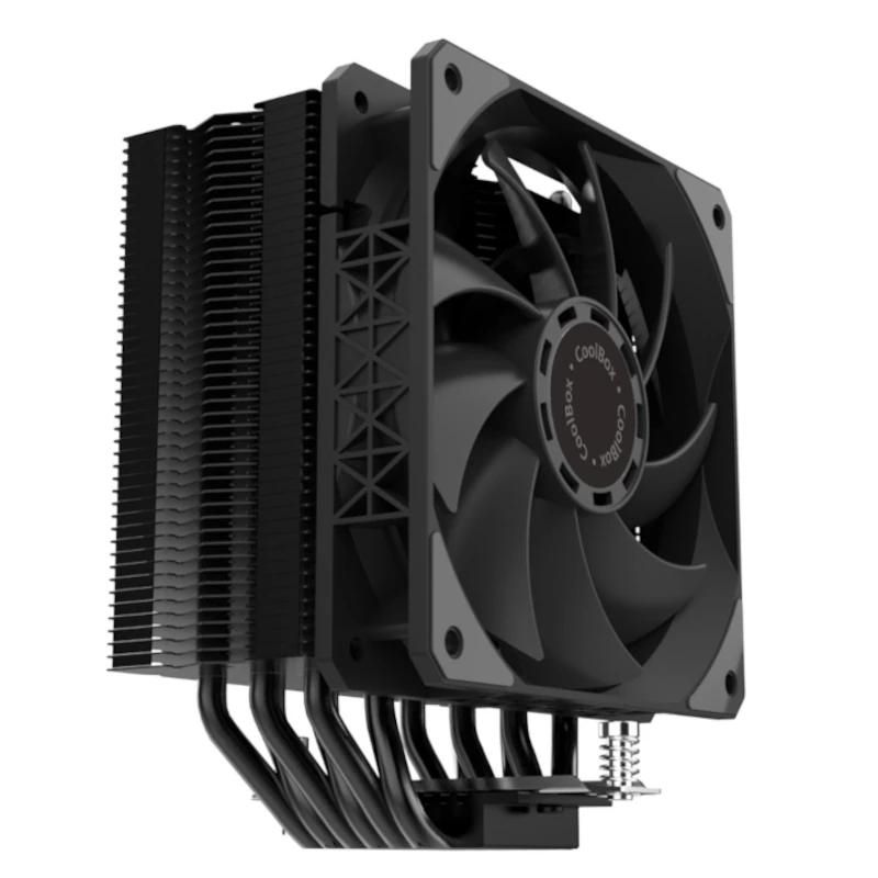 Computer cooling CoolBox Disipador CPU 6 Heatpipes 240W TDP black