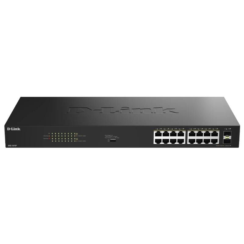 Network switch D-Link DGS-1018P/E Switch 16xGbE PoE+ 2xSFP