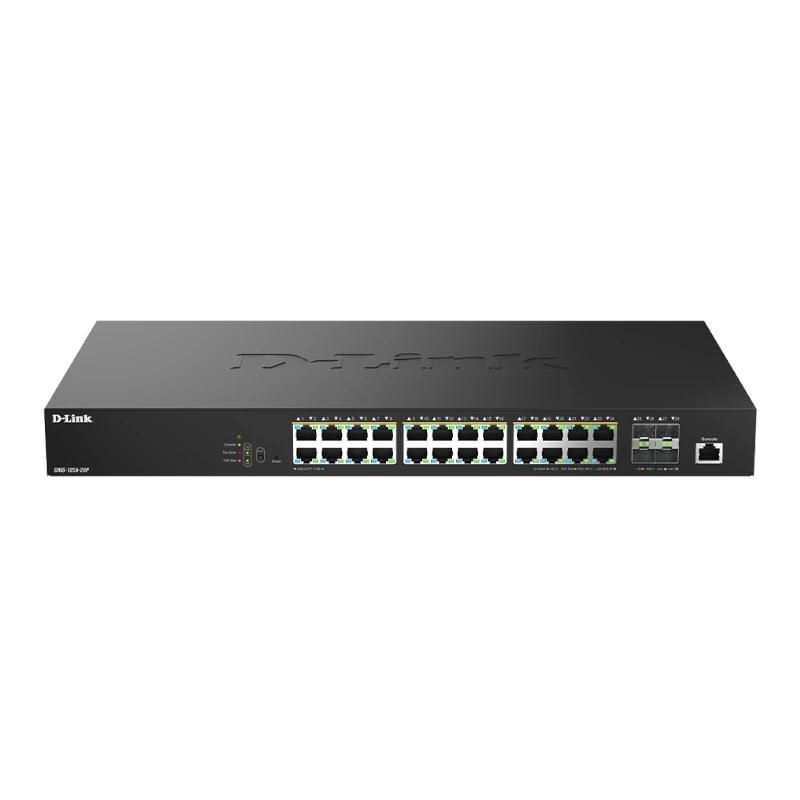 Commutador de xarxa D-Link DMS-1250-28P/E Switch 24mG PoE 4x10 SFP+