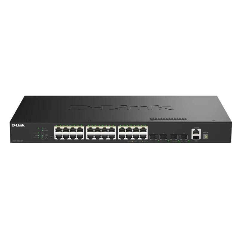 Commutador de xarxa D-Link DGS-1530-28P/E Switch 24xGB PoE 4xSFP+ 370W