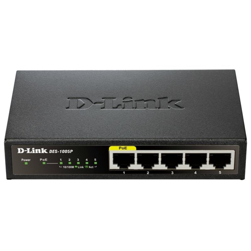 Commutador de xarxa D-Link DES-1005P Switch 5x10/100Mbps 1xPoE
