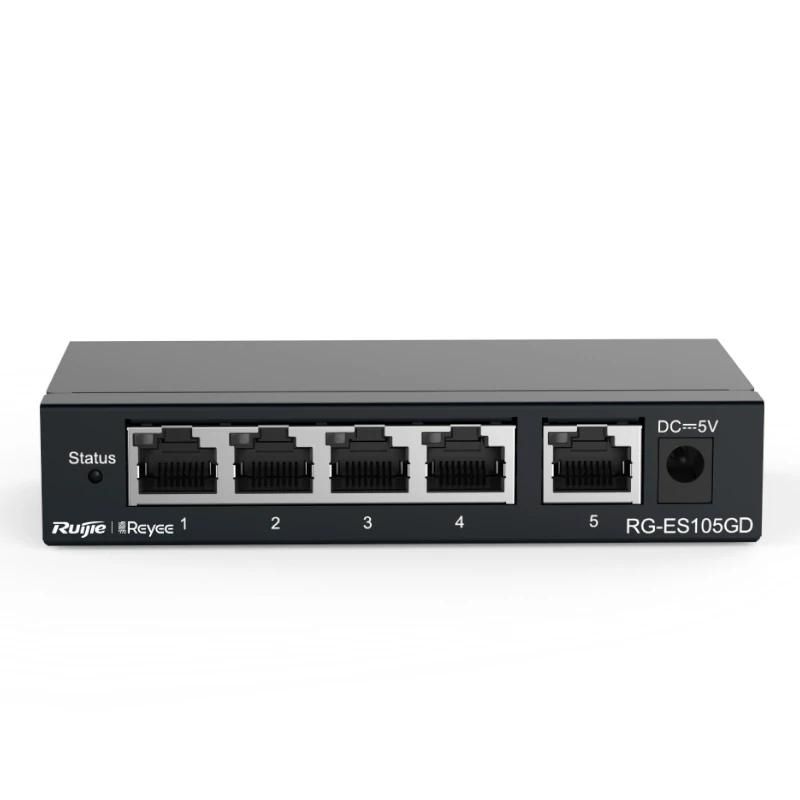 Commutador de xarxa Ruijie Networks Reyee RG-ES105GD Switch 5xGb RJ45 Steel Case