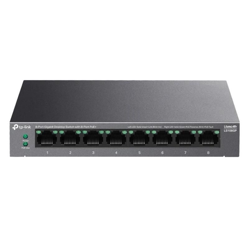 Commutador de xarxa TP-LINK LS108GP Switch 8xGb PoE+ 62W Desktop