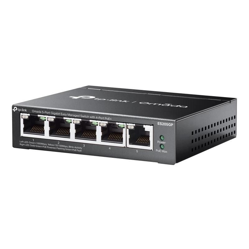 Network switch TP-LINK ES205GP Switch 4xGb PoE+ 1xGb 65W Desktop