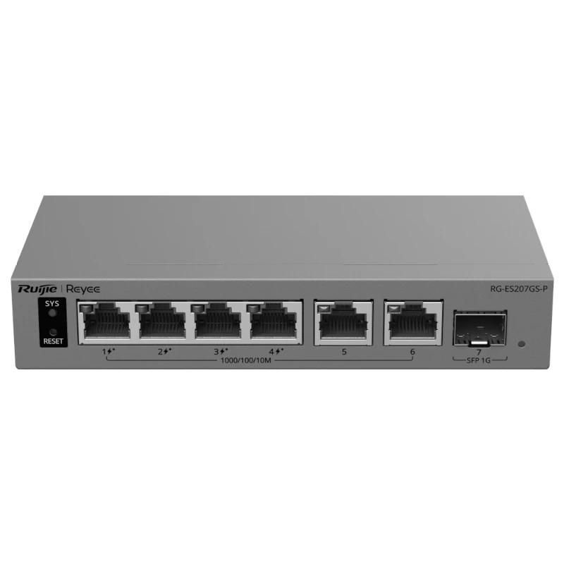 Commutador de xarxa Ruijie Networks Reyee RG-ES207GS-P Switch Cloud 4P PoE + 2P 1G + 1