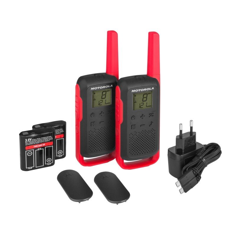 Walkie-talkie MOTOROLA T62 Walkie Talkie 8Km 16CH red Duo