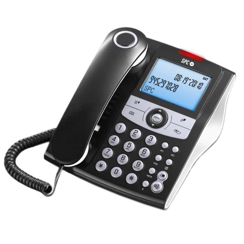 Landline phone SPC 3804N Telefono ELEGANCE ID 70M ML ID LCD black