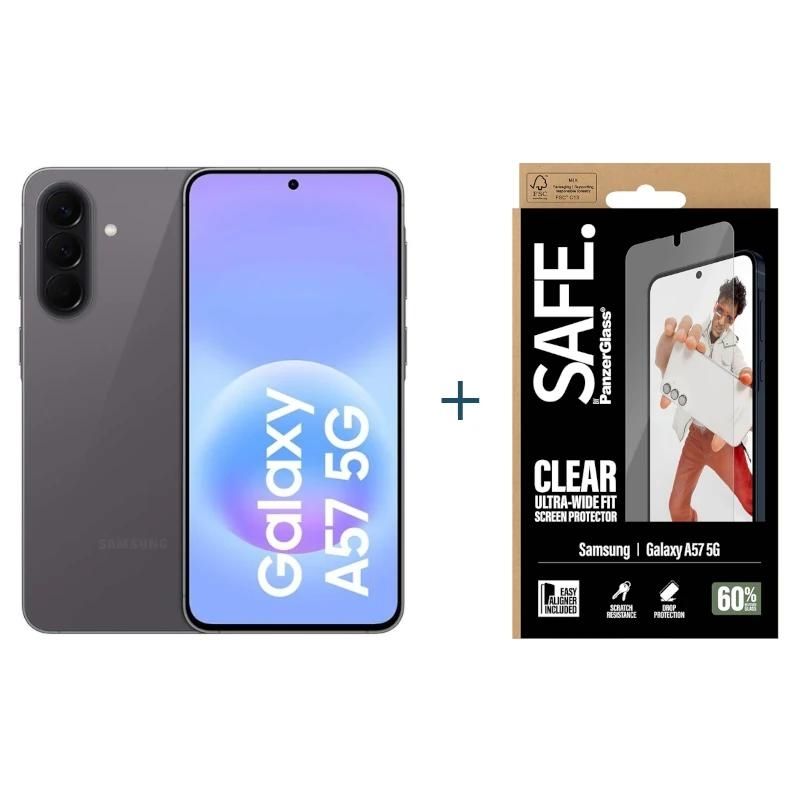 Mobile phone Samsung Galaxy A57 5G 256Gb 8Gb Gray+Protec Safe