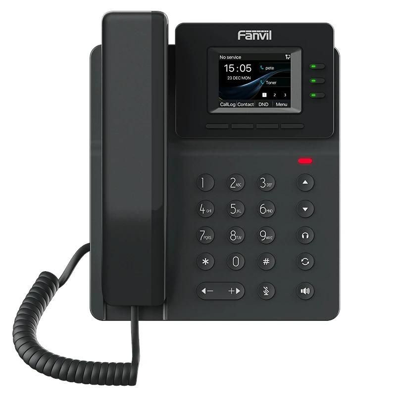 IP phone FANVIL V60G 4 líneas SIP 2.4"pantalla color PoE 2x