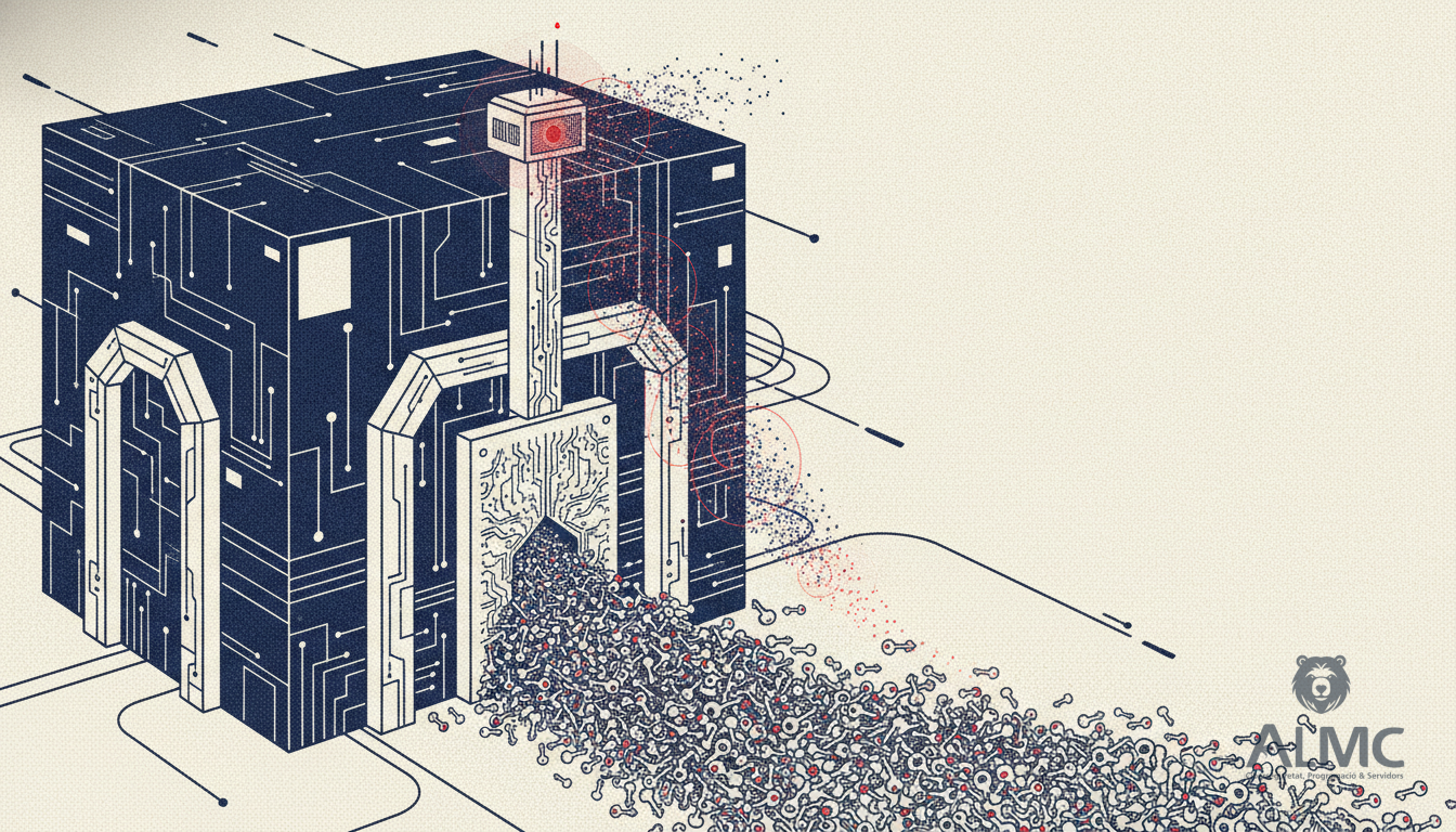 Digital fortress with gates and keys representing password spraying attack